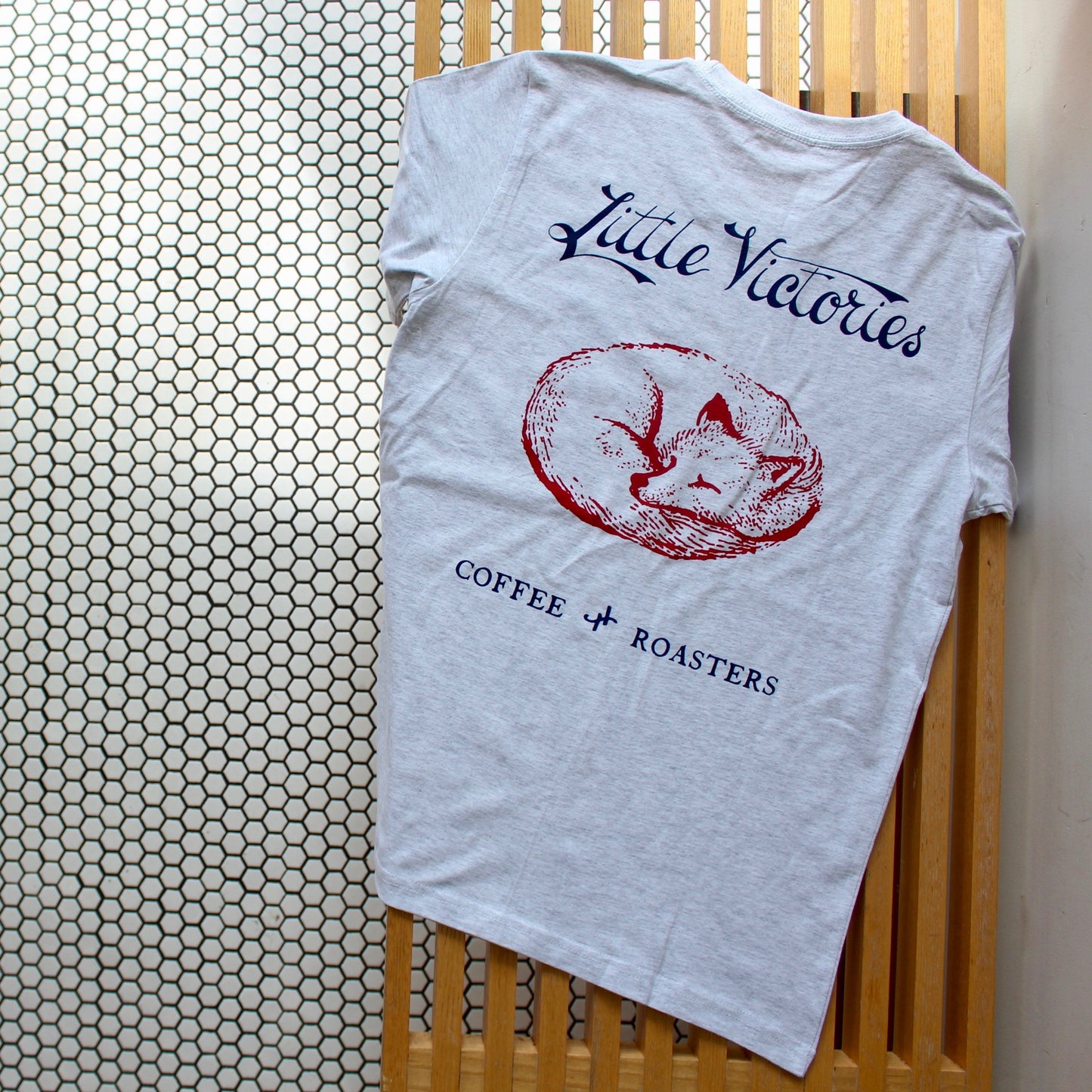 LVC Sleeping Fox T-Shirt - Athletic Grey