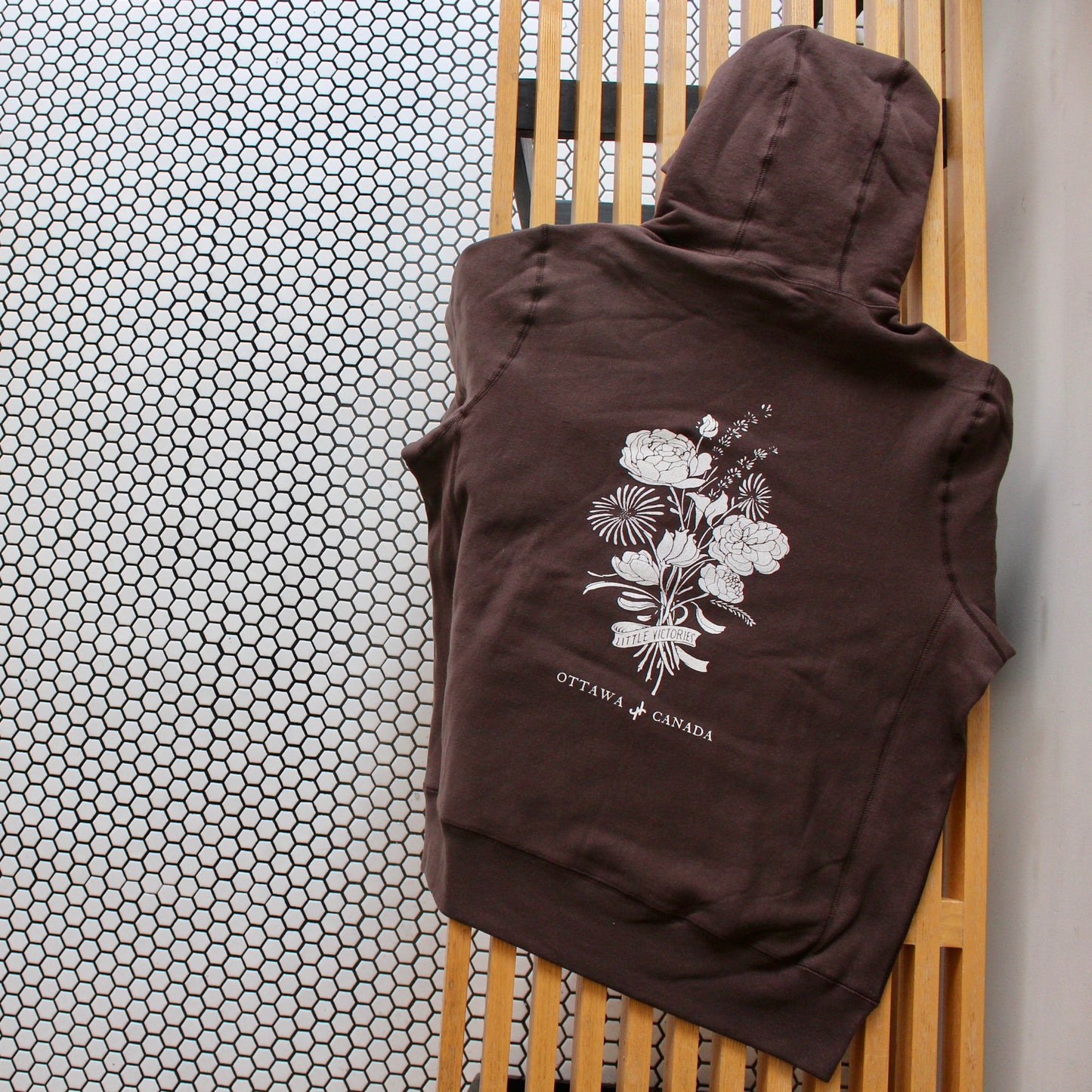 LVC Floral Hoodie - Chocolate Brown